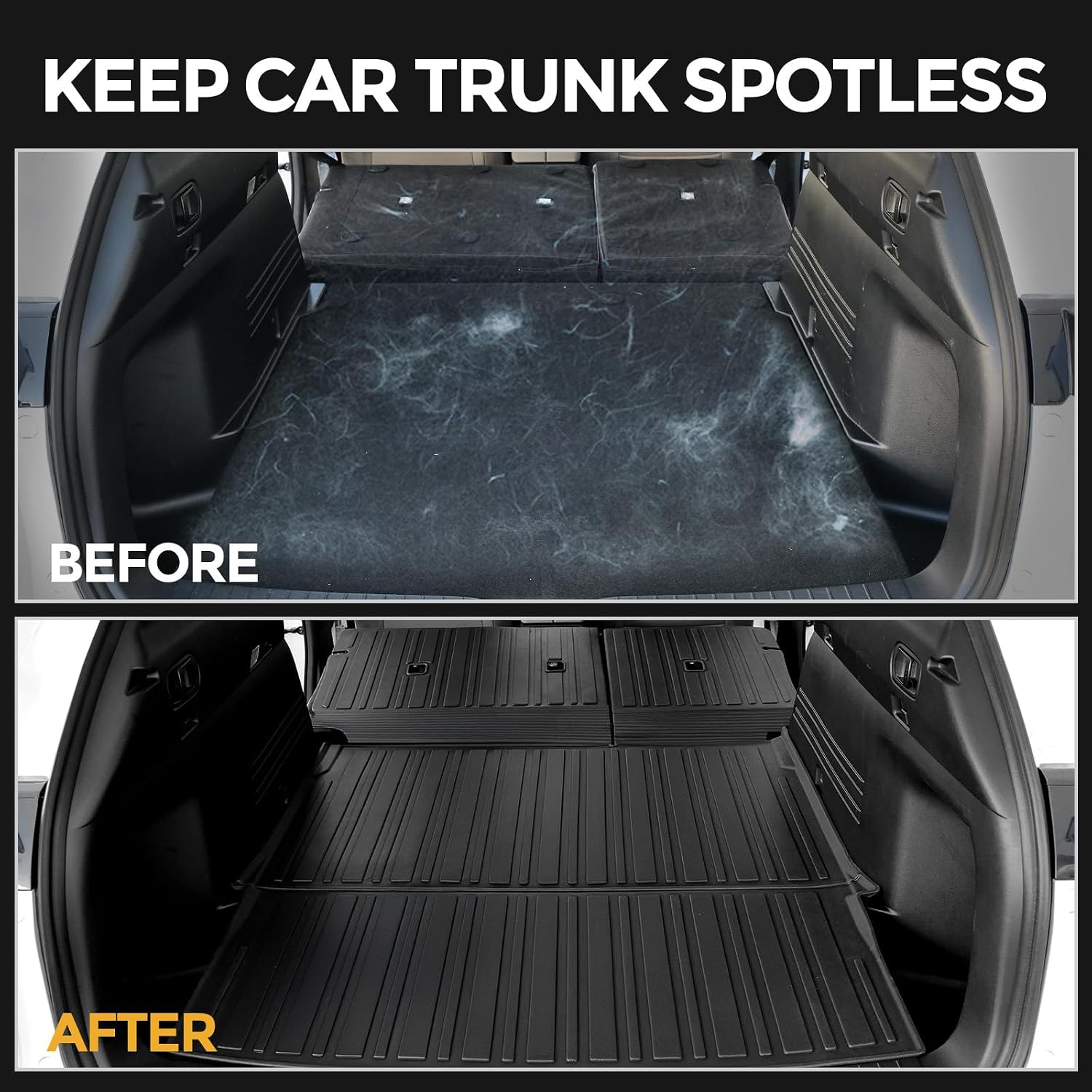 Floor Mats for Mazda CX-50 2023-2026, All Weather Floor Mats Trunk Cargo Liner with Backrest Protectors and Door Sill Guards Accessories, Full Coverage Set (Fit Gas Models)