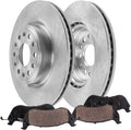 Detroit Axle - Front Brake Kit for 2019 2020 2021 2022 2023 2024 2025 Ram 1500, Disc Brake Rotors Ceramic Brakes Pads with Hardware Replacement : 14.88' inch Rotors