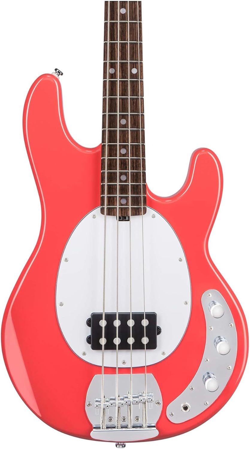 Sterling by Music Man StingRay Ray4 Bass Guitar in Fiesta Red