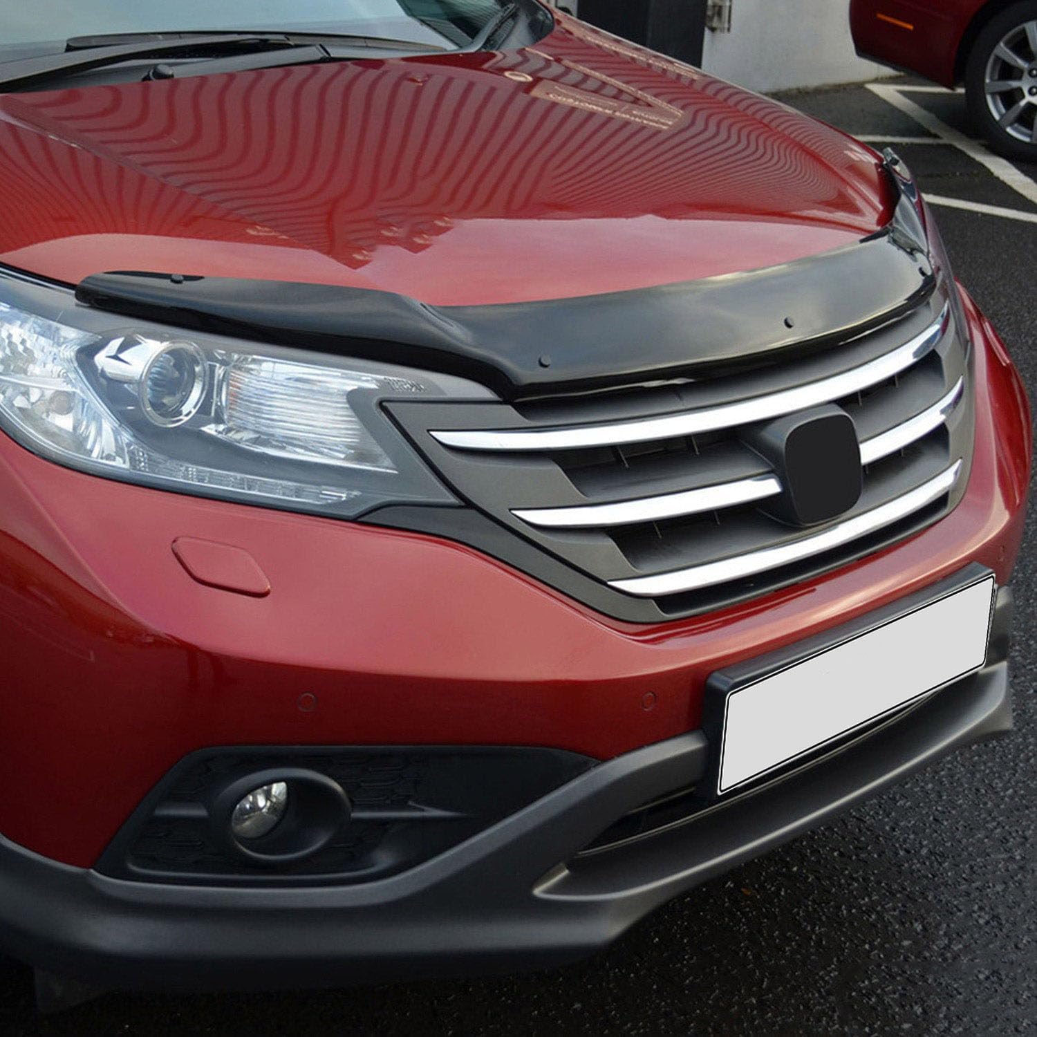 Hood Deflector Guard fits Honda CR-V 2012-2017, Bugflector Bug & Bonnet Shields, Black ABS Hood Protector, Protects from Particles & Bug, All Weather Durable Car Exterior Accessories