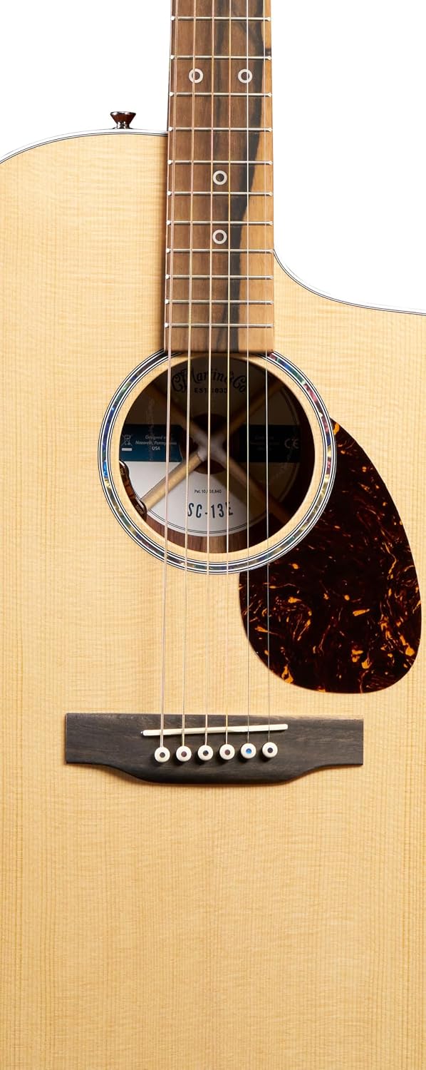Martin SC-13E Modern Road Series Acoustic-Electric Guitar – Spruce Top & Koa Fine Veneer | Gloss Finish | Sure Align® Neck | LR Baggs Element Electronics | Softshell Case Included