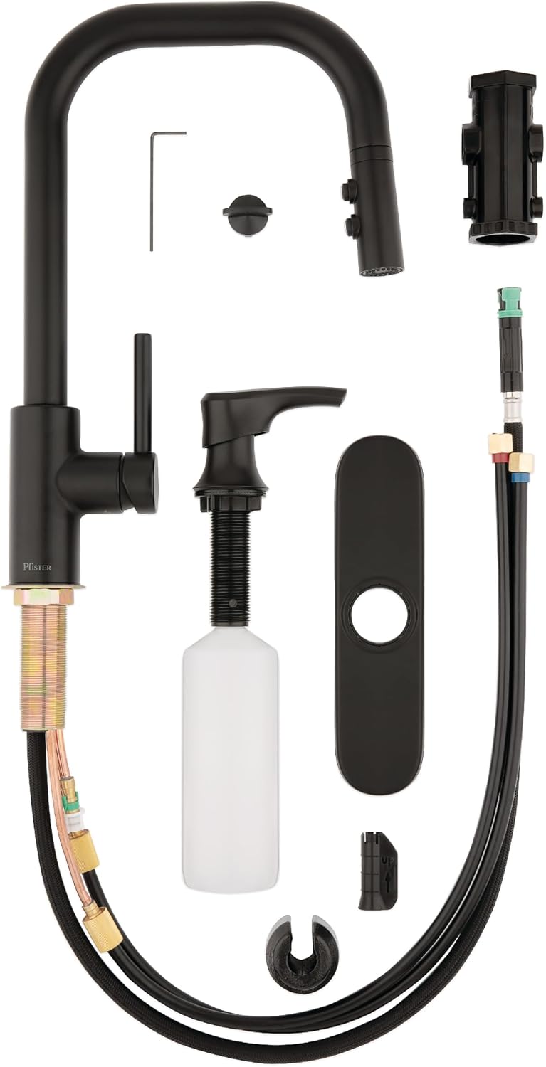 Pfister Zanna 1-Handle Pull-Down Kitchen Faucet in Matte Black