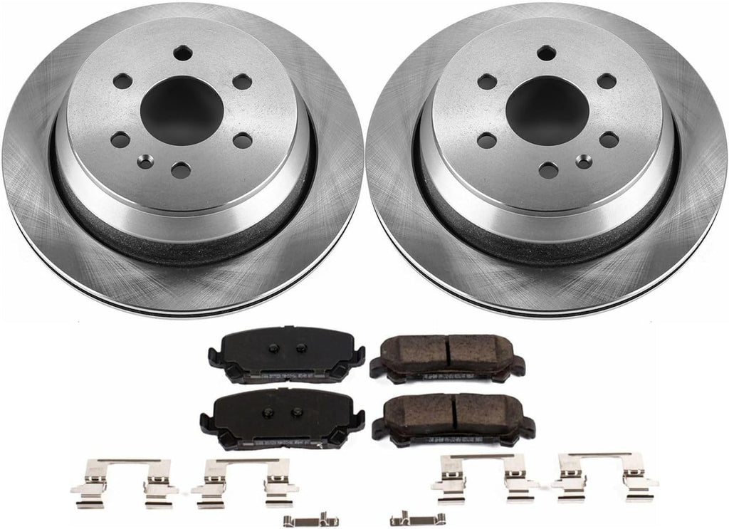 PowerStop Rear Brake Kit for Chevrolet Colorado 2015-20 | GMC Canyon 2015-20 - Z17 Ceramic Brake Pads & Disc Rotors Replacement, KOE7127