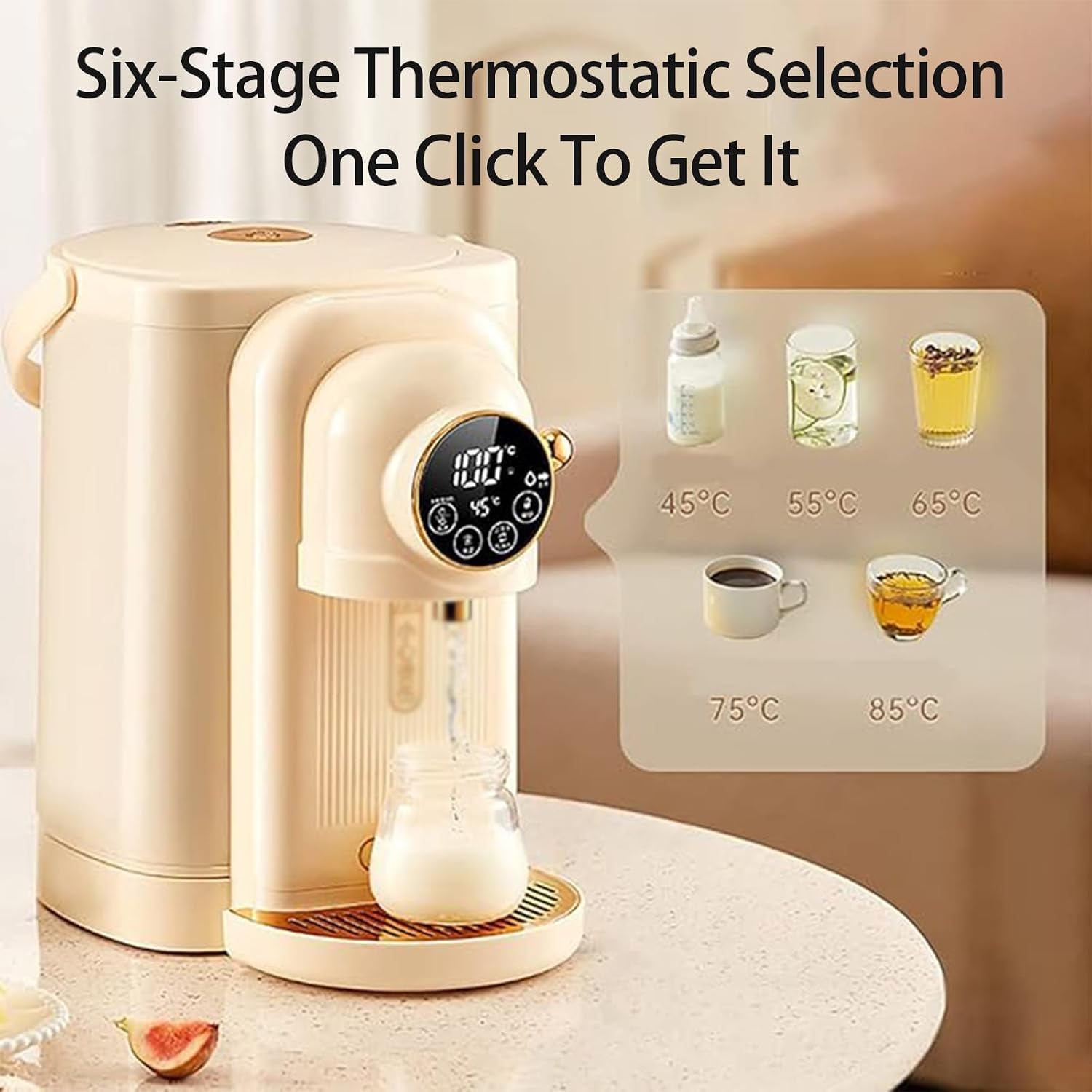 Instant Hot Water Dispenser,Smart Water Dispenser,3.8L Capacity,6 Speed Temperature Adjustment,Touch Control Operation