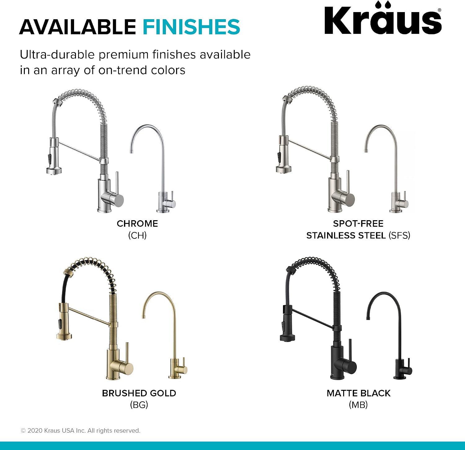 KRAUS Bolden Commercial Style Pull-Down Kitchen Faucet and Purita Water Filter Faucet Combo in Chrome, KPF-1610-FF-100CH