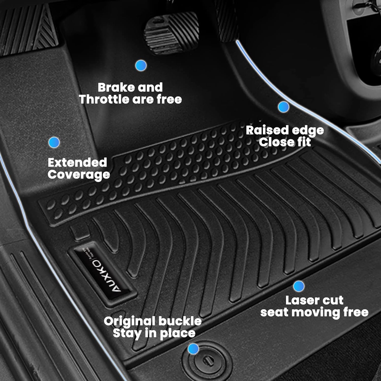 Auxko All Weather Floor Mats Cargo Mat with Backrest Mat for Nissan Pathfinder 2022-2025 2026 TPE Liners Accessories Guard Odorless Anti-Slip Floor & Trunk Liner with Back Seat Protectors