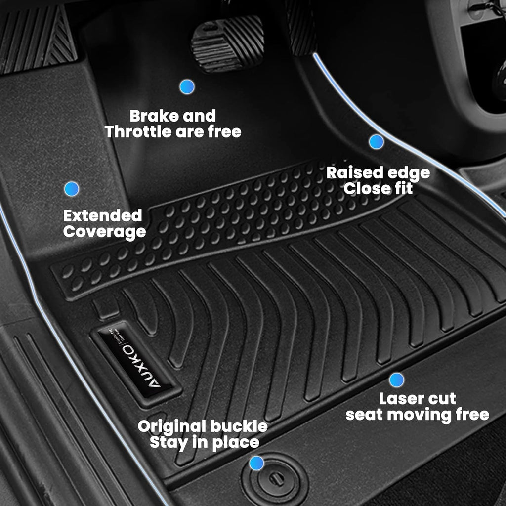 Auxko All Weather Floor Mats Cargo Mat Fit for 2026 2025 Nissan Kicks TPE Liners Accessories All Season Guard Odorless Anti-Slip Floor Mats Cargo Mat for Nissan Kicks Black