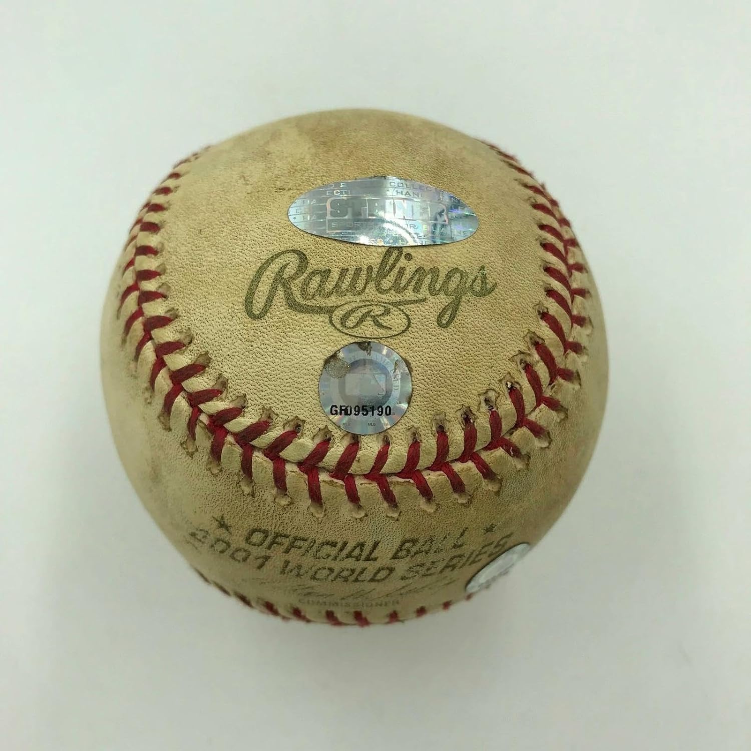 2001 World Series Game 1 Game Used Baseball Signed By Curt Schilling Steiner COA - MLB Autographed Game Used Baseballs