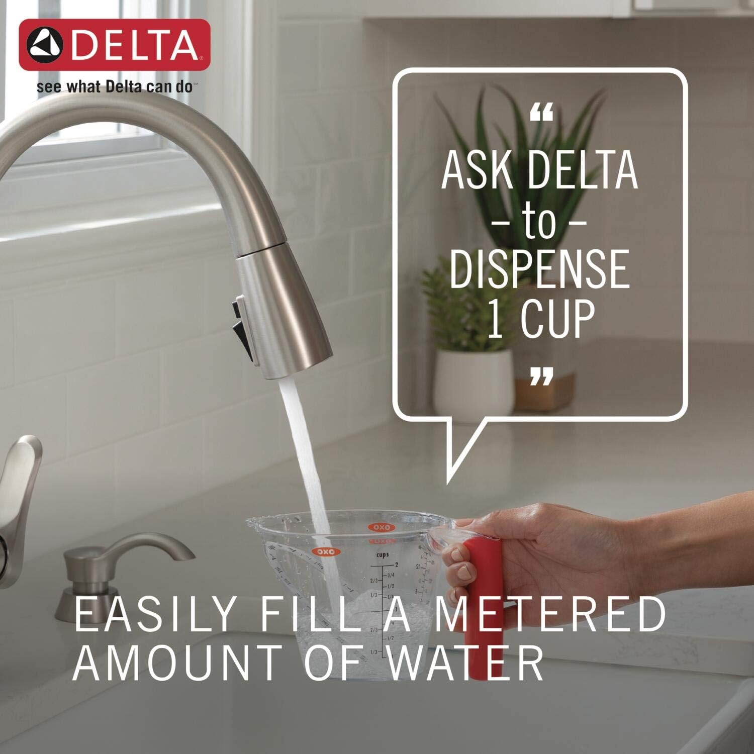 Delta Faucet Trinsic VoiceIQ Touchless Kitchen Faucet with Pull Down Sprayer, Smart Faucet, Alexa and Google Assistant Voice Activated, Kitchen Sink Faucet, Black Stainless 9159TV-KS-DST