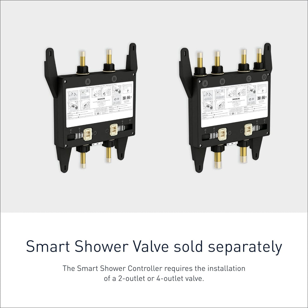 Moen Terra Beige Smart Shower 4-Outlet Digital Shower System Controller for Thermostatic Shower Valve, TS3304TB