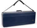 Crossrock ABS Tenor Saxophone Case – Rectangular Blue Diamond Texture, Deep Blue Velvet Interior, Security Lock & Detachable Strap