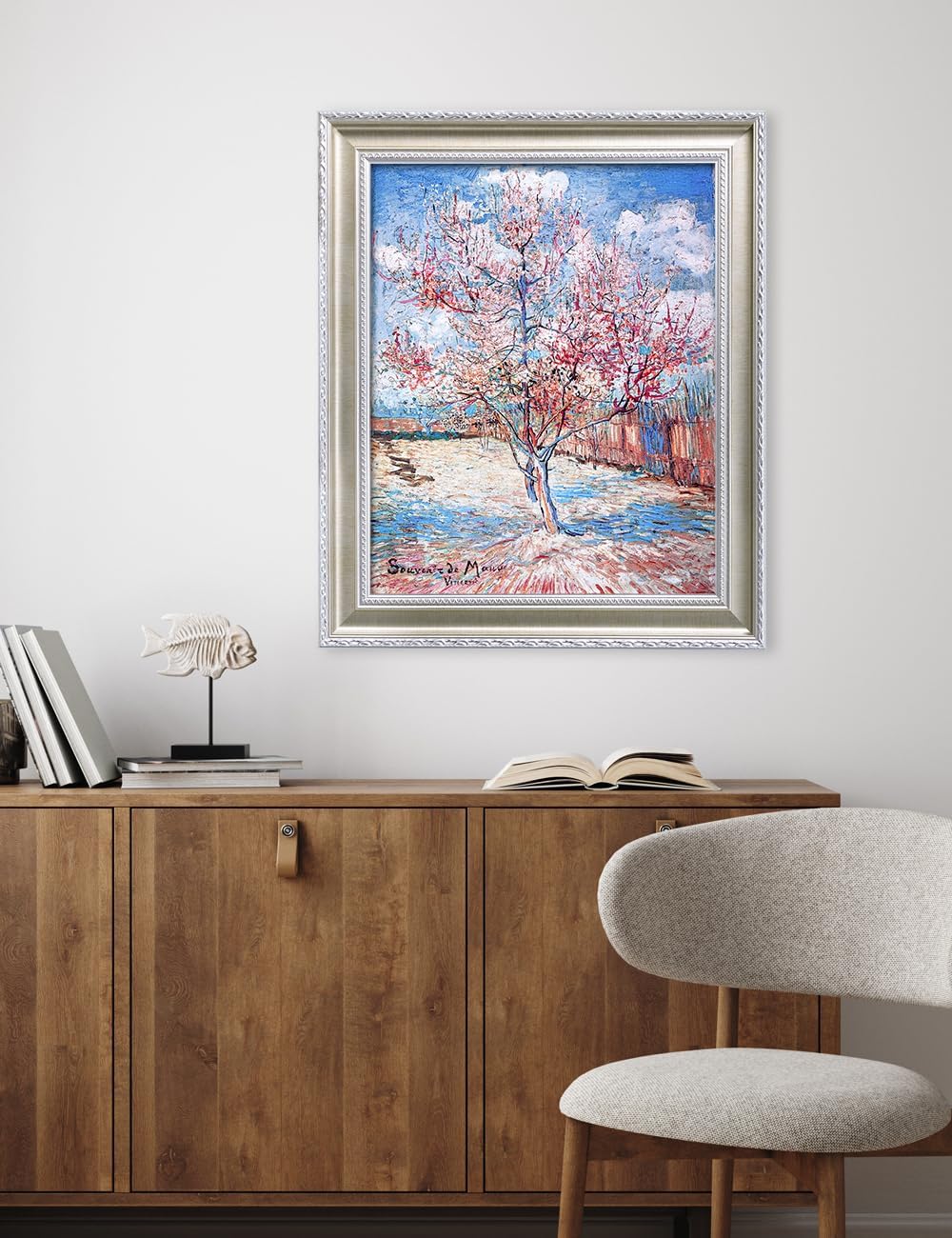 IPIC - Vincent Van Gogh's Reminiscence of Mauve, Classic World Art Reproduction. Giclee Prints on Acid Free Cotton Canvas with Solid Wood Frame, Total size: W 24.8' x H 20.8'