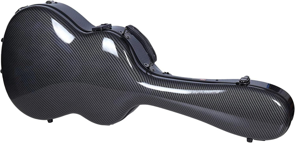 Crossrock Ultra-Light Fiberglass Case for 4/4 Classical Guitars in Black-TSA Lock(CRF5021CBK)