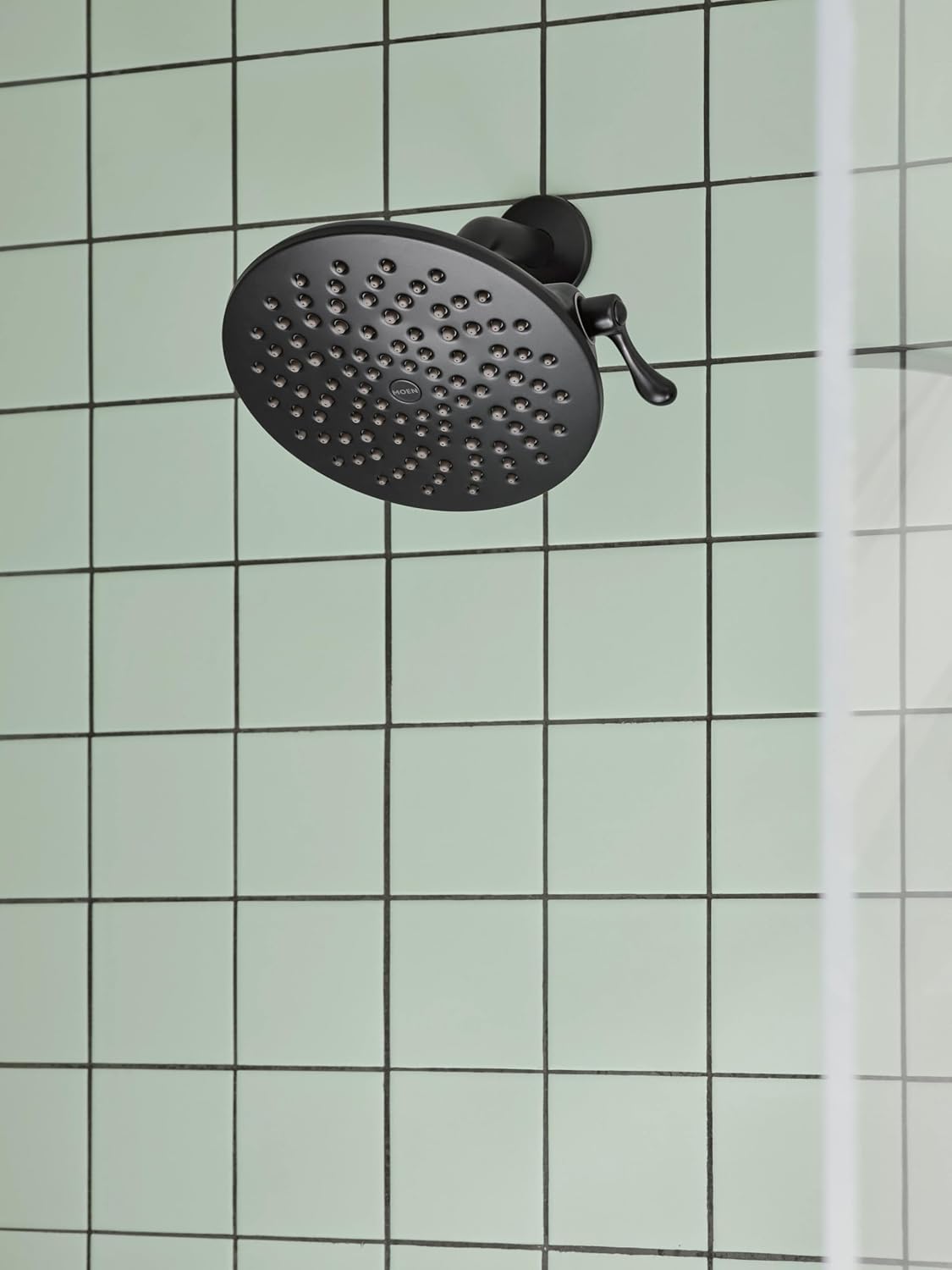 Moen S6320EPBL Showering Acc-Premium Two-Function 8' Diameter Spray Head Eco-Performance Rainshower, Matte Black