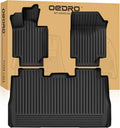 OEDRO Floor Mats Fit for Tesla Cybertruck 2023-2026, All Weather TPE Car Liners for 2024 Cybertruck Truck Accessories, Custom Fit Base/Cyberbeast/Long Range, 1st and 2nd Row