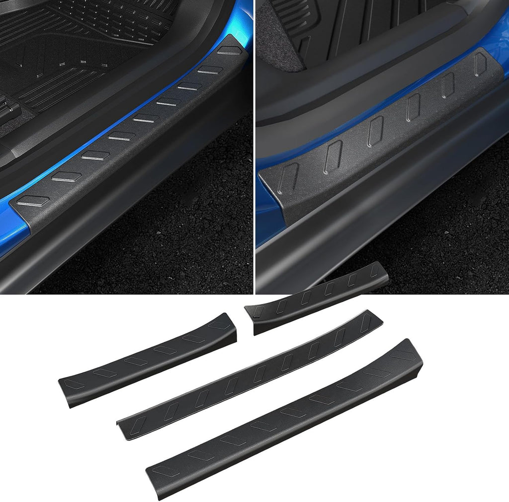 Floor Mats for 2024-2026 Chevy Trax/Buick Envista, All Weather TPE Cargo Mat with 3rd Seat Back Cover and Left Storage Mat for Chevy Trax Accessories Door Sill Guards