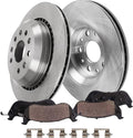 Detroit Axle - Rear Brake Kit for Jeep 2020-2023 Gladiator 2021-2023 Wrangler Disc Brake Rotors Ceramic Brakes Pads with Hardware Replacement : 13.78' inch Rotors