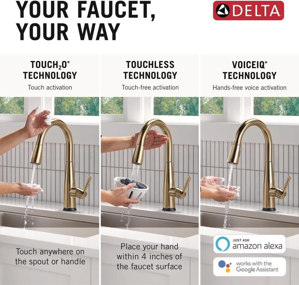 VoiceIQ Single Handle Pull-Down Faucet with Touch2O Technology