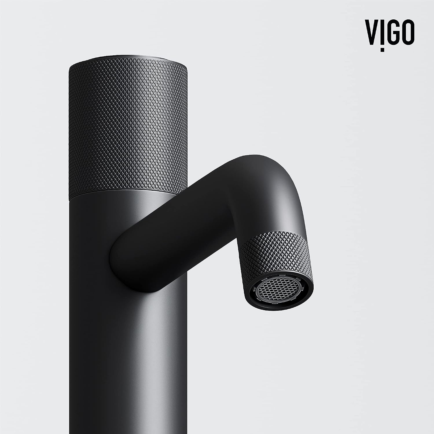 VIGO Apollo Single-Handle Single-Hole Mount Vessel Bathroom Sink Faucet, 12-Inch, Matte Black, Modern Design, Solid Brass, 1.2 GPM WaterSense & Ceramic Disc Valve, Corrosion-Resistant