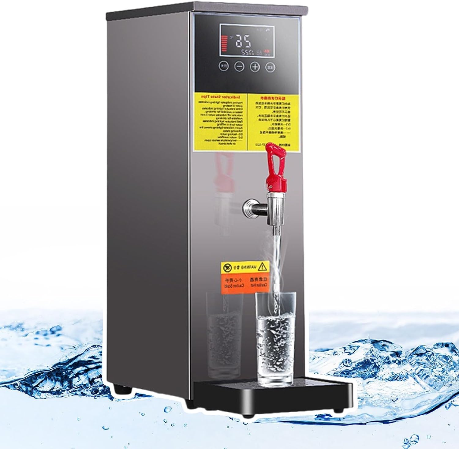 Water Boiler, Stepping Type Boiling Water Machine, Hot Water Dispensers, with Digital Temperature Display and Timer, for Coffee, Tea (Black 40l)