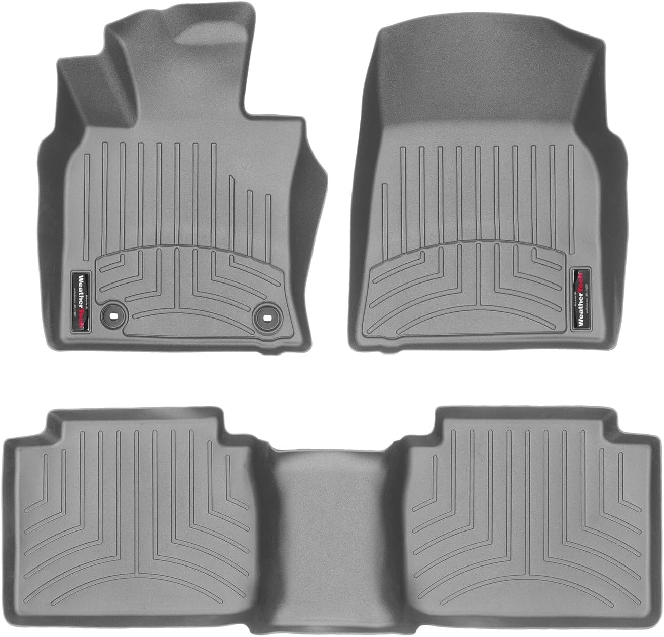 WeatherTech Custom Fit FloorLiners for Toyota Camry, Camry, 1st & 2nd Row (461230-1-2), Grey