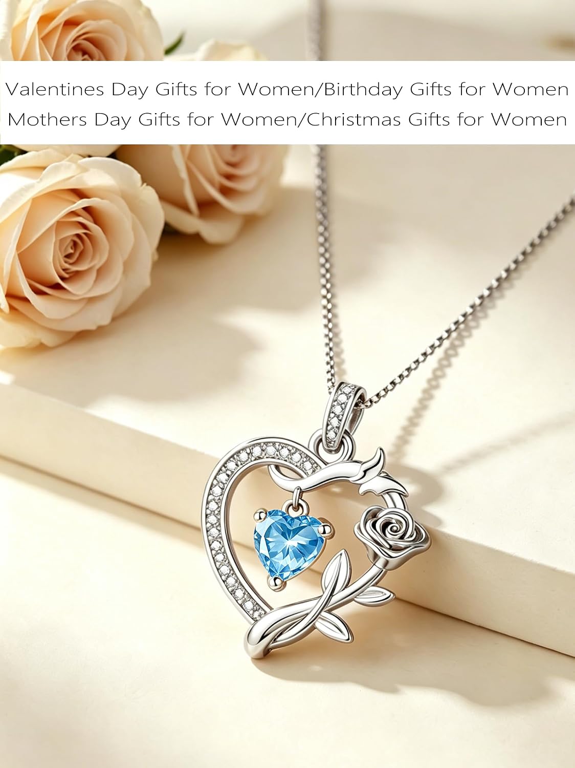 HeartMelody Heart Necklaces for Women Gold,14k 18K White Gold Plated Dainty Rose Butterfly Necklace with Garnet Birthstone Pendant Necklace Everyday Jewelry Birthday Christmas Gifts for Women Mom Her
