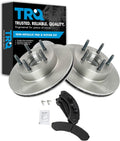 TRQ Front Semi Metallic Brake Pad and Rotor Set Compatible with 89 Ford Ranger 4WD 90-94 Ford Ranger 91-92 Explorer 90 Bronco II 92 Mazda Na