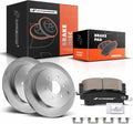 A-Premium 13.78 inch (349.8mm) Rear Vented Disc Brake Rotors + Ceramic Pads Kit Compatible with Select Nissan, Infiniti Models - Armada 2017-2019, QX80 2014-2019, QX56 2011-2013, 6-PC Set
