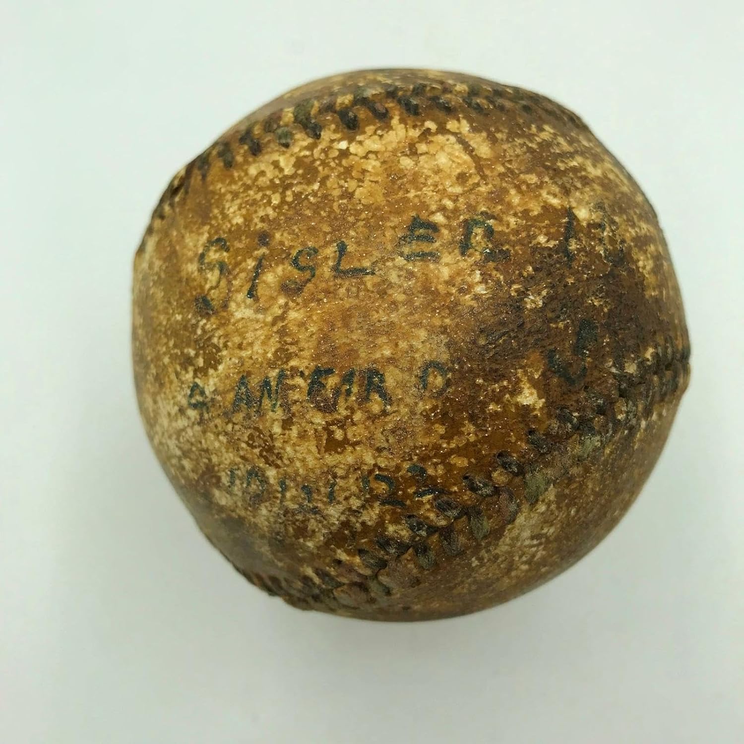 George Sisler 1922 Single Signed Game Used American League Baseball With JSA COA - MLB Game Used Baseballs