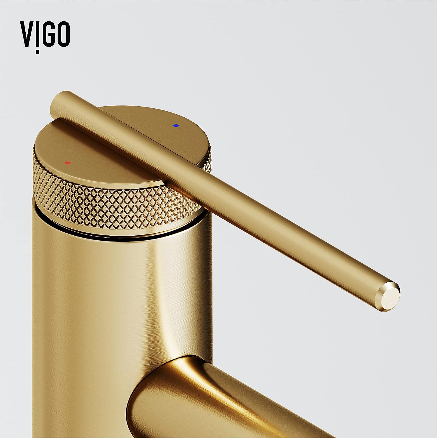VIGO Sterling Single-Handle Single-Hole Mount Vessel Bathroom Sink Faucet, 11-Inch, Matte Brushed Gold, Modern Design, Solid Brass, 1.2 GPM WaterSense & Ceramic Disc Valve, Corrosion-Resistant