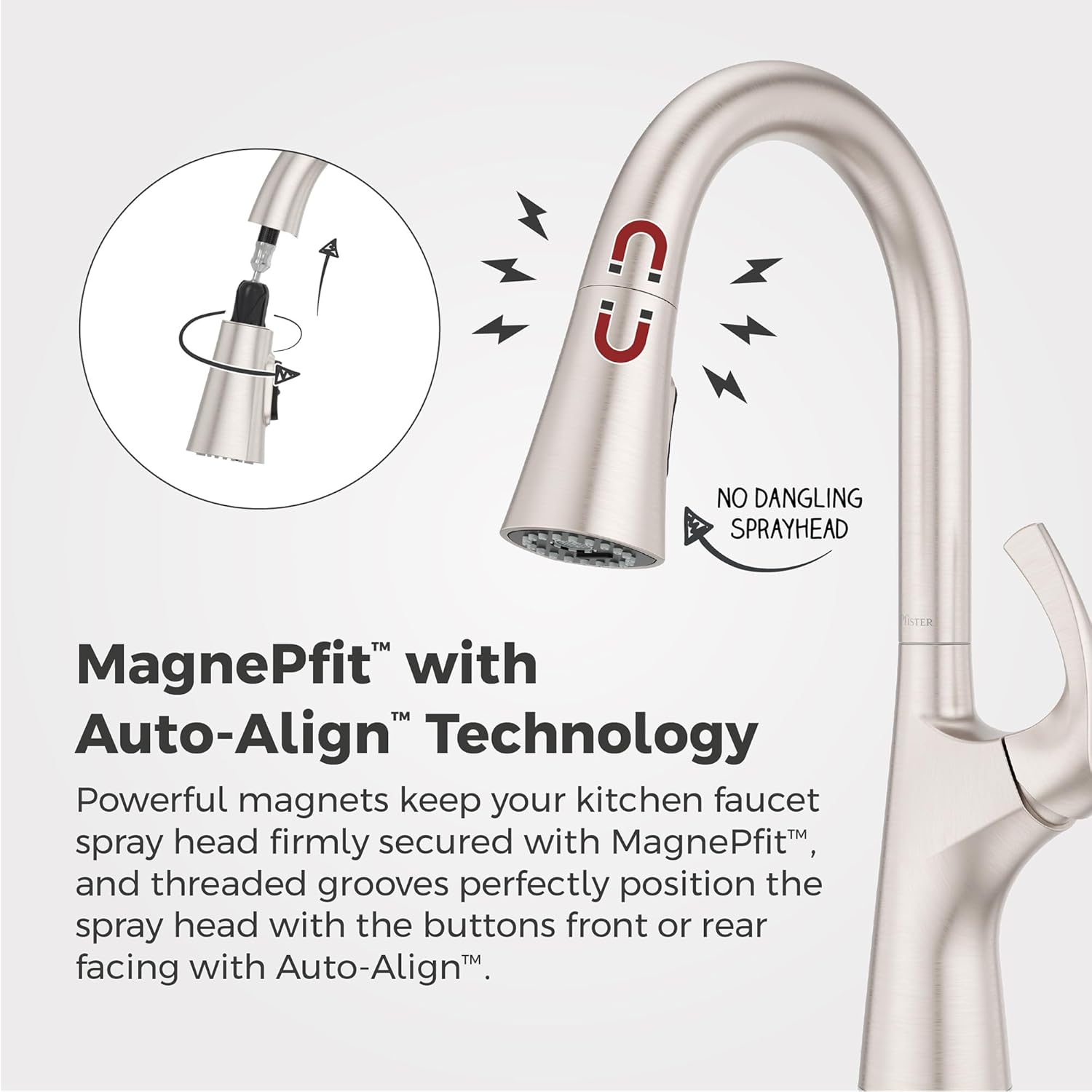 Pfister Talega Kitchen Sink Faucet with Pull Down Sprayer Single Handle High Arc Spout Spot Defense Stainless Steel NSF Certified 1 or 3 Hole Installation F5297TEGS