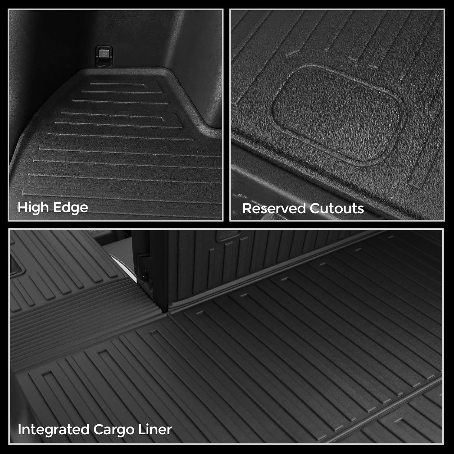 Floor Mats Set for 2022-2025 2026 Hyundai Tucson Gas (Not fit Hybrid), Full Coverage All Weather Floor Mats Cargo Mat with Backrest Protectors & Door Sill Guards for Tucson Accessories