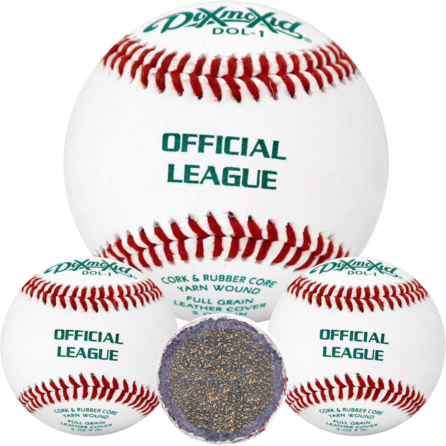 Rods Practice Baseballs Leather DOL-1 Blem, 3 Dozen (36 Balls)