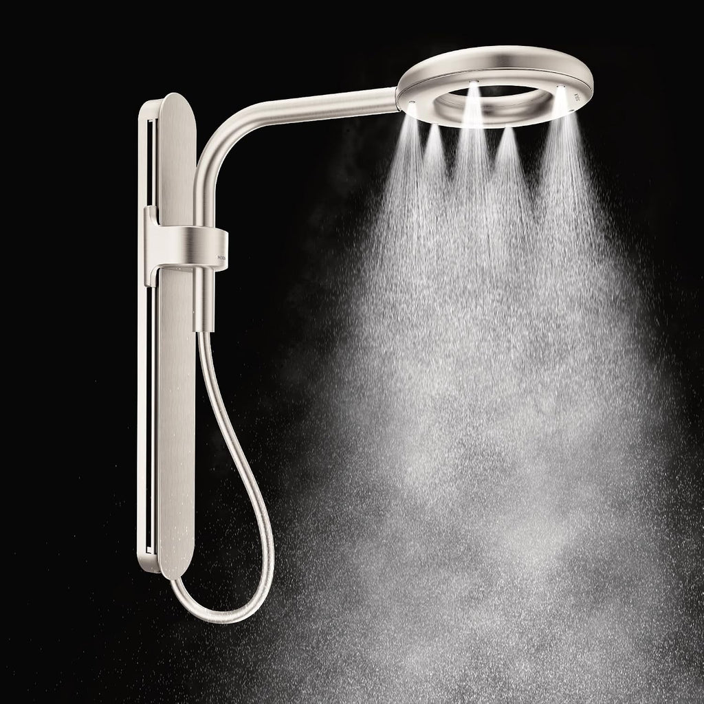 Moen N207R0BLC Spa Shower Rainshower, Matte Black/Chrome