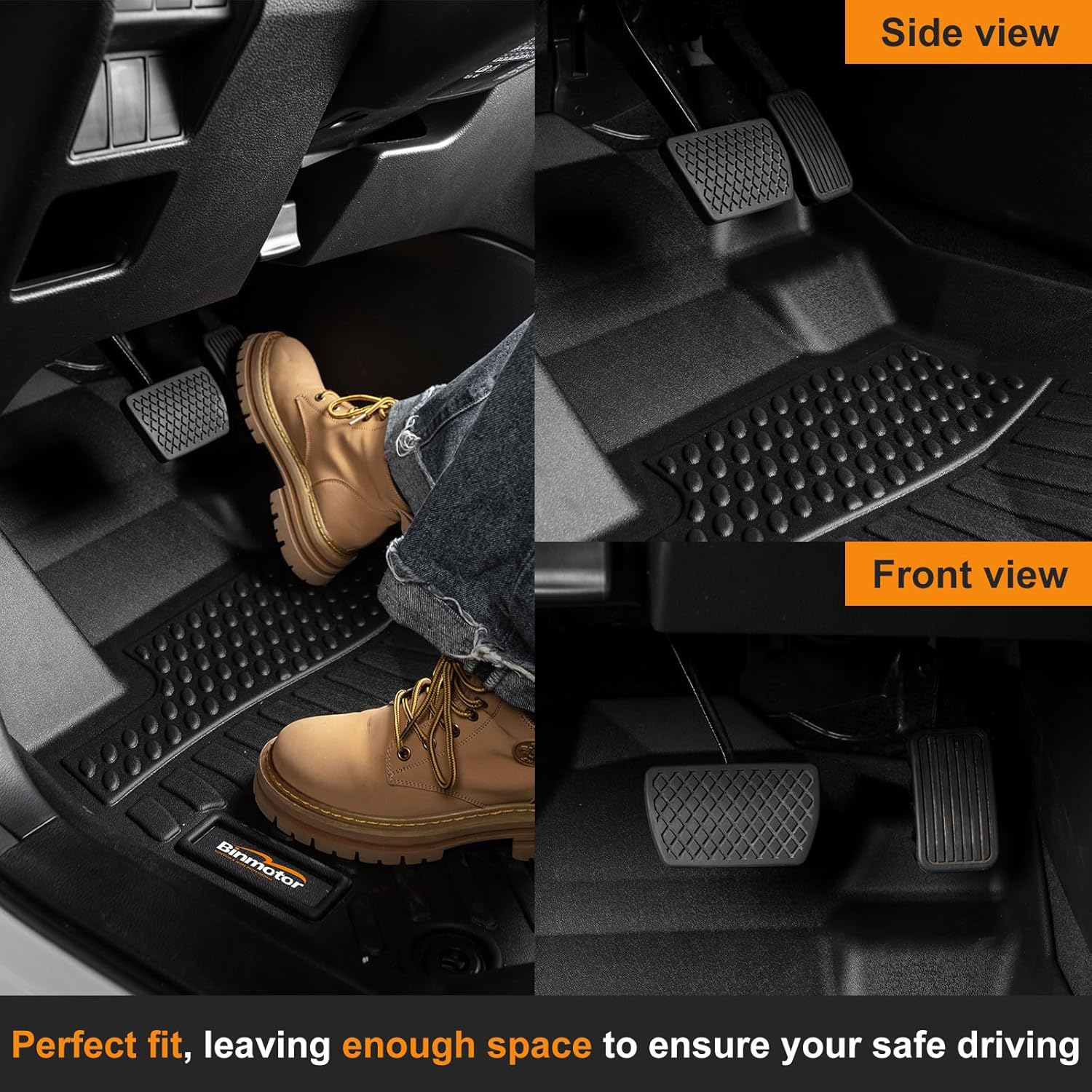 Binmotor-Floor Mats & Cargo Liner for 2022-2026 Jeep Wagoneer 8 Passenger | NOT for Wagoneer L/S/7-Seater丨Durable All Weather Car Floor Mats Wagoneer Accessories Floor Liners Cargo Trunk Mat