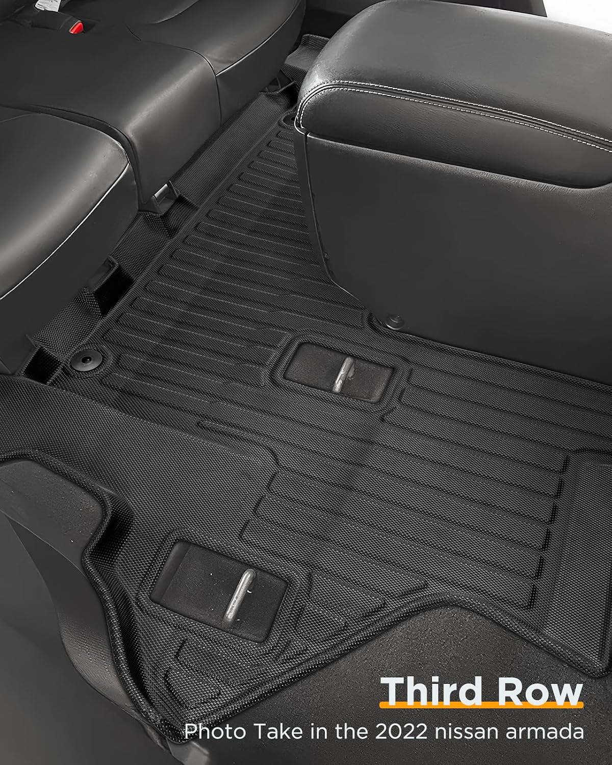for Nissan Armada/Infiniti QX80 2019-2024 (7 Seats) Floor Mats Carpet Liner All Weather Protector TPE Anti-Slip Tech Mats for Nissan Armada/Infiniti QX80 2019 2020 2021 2022 2023 2024 Accessories