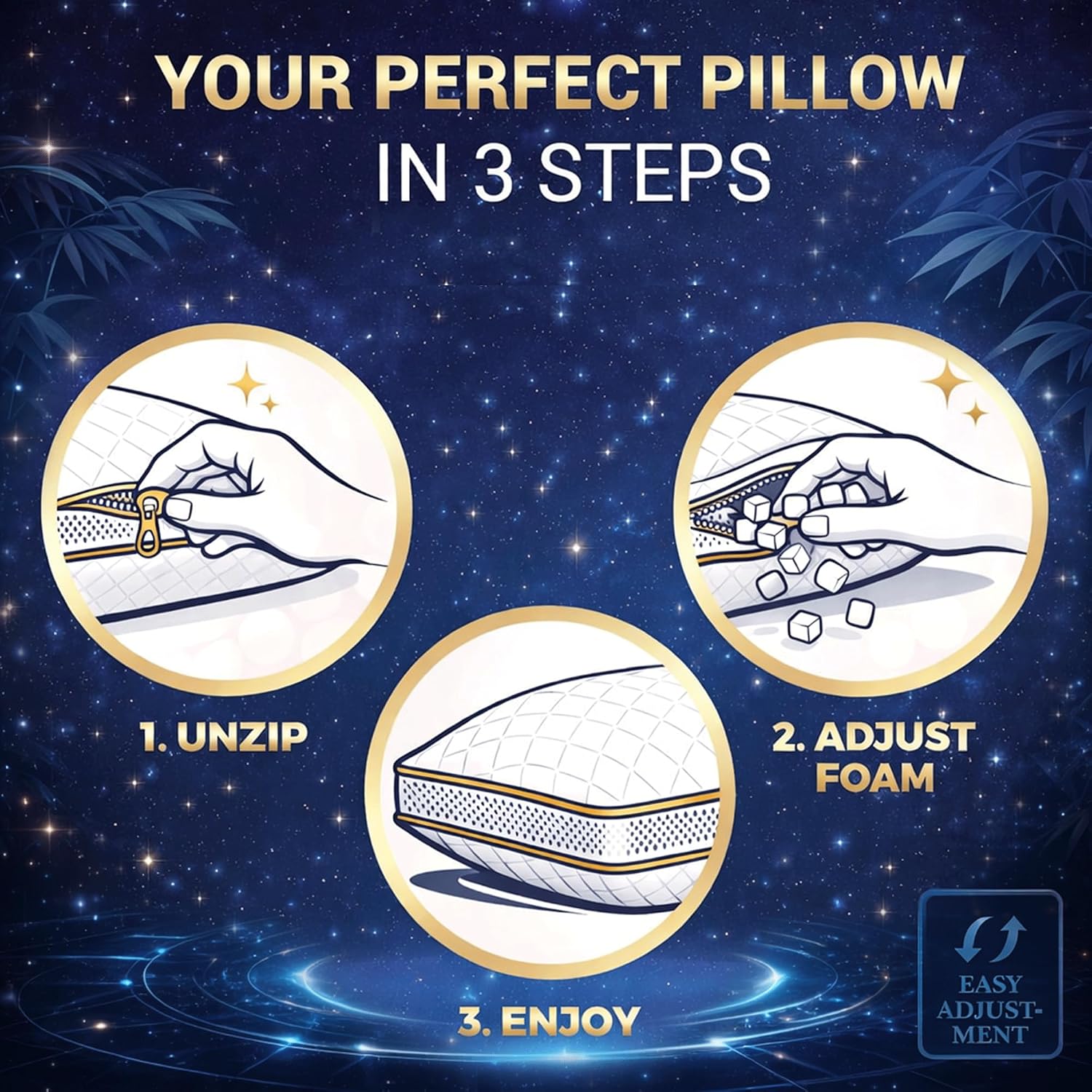 Royal Therapy 2-Pack Queen Memory Foam Pillow, Adjustable Shredded Odor-Free Bed Pillow for Neck & Shoulder Pain Relief, Breathable Support for Back, Stomach, Side Sleepers, AirFlowPRO