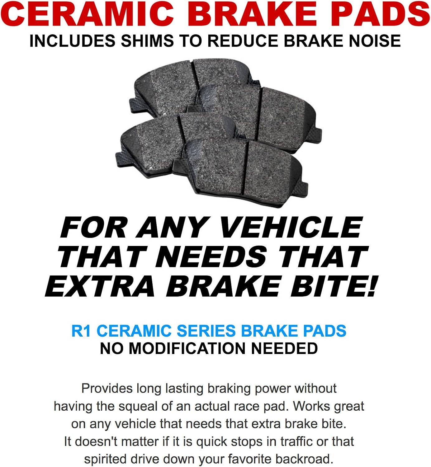 R1 Concepts Rear Brake Kit Fits 2010-2022 Lexus GX460; 2010-2022 Toyota 4Runner; 2010-2014 Toyota FJ Cruiser| Semi Met Brake Pads and Drilled Slotted Brake Rotors| 12.3' Rear