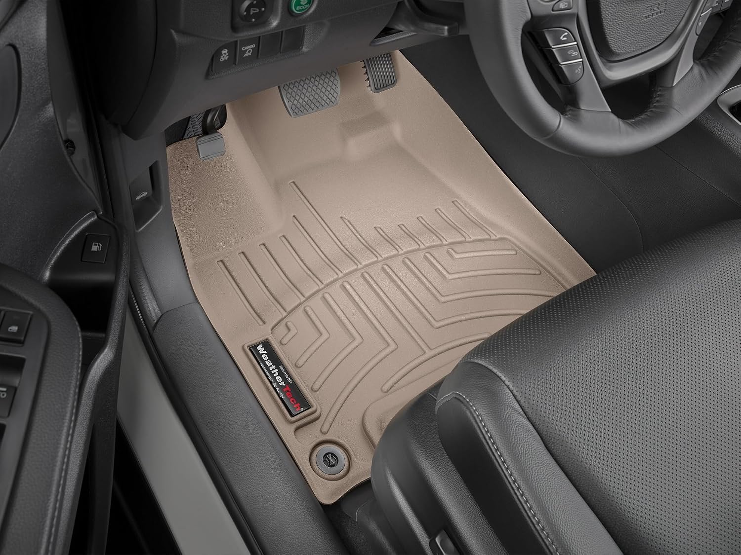 WeatherTech Custom Fit FloorLiners for Honda Ridgeline - 1st Row (459711), Tan