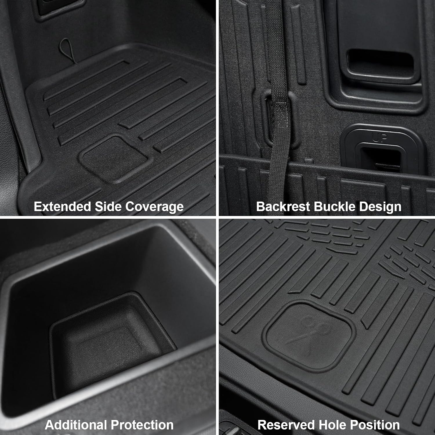 Floor Mats for 2016-2025 2026 Dodge Durango 7-seat, All Weather TPE Cargo Liner Cargo Mat and 3rd Row Backrest Mats for Durango Accessories