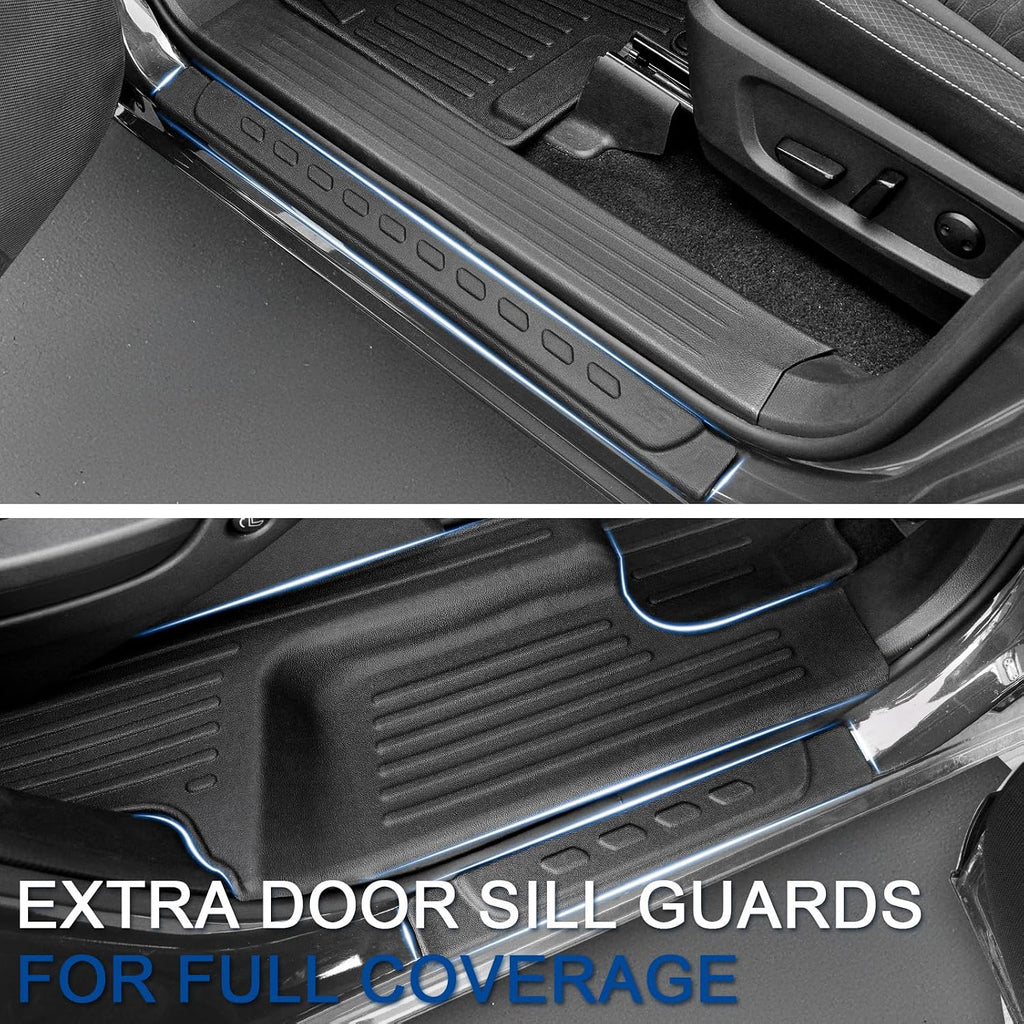 Floor Mats Set for 2022-2025 2026 Nissan Pathfinder 7/8 Seats, All Weather TPE Cargo Liner Backrest Mat Trunk Lower Mat Door Sill Guards Accessories (for Nissan Pathfinder | 2022-2026)