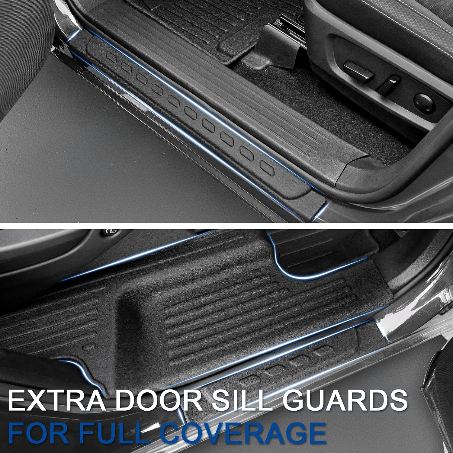 Floor Mats Set for 2022-2025 2026 Nissan Pathfinder 7/8 Seats, All Weather TPE Cargo Liner Backrest Mat Trunk Lower Mat Door Sill Guards Accessories (for Nissan Pathfinder | 2022-2026)