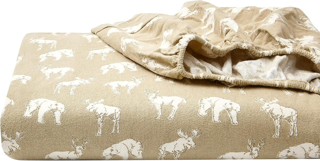 Eddie Bauer - Twin Sheets, Cotton Flannel Bedding Set, Brushed for Extra Softness, Cozy Home Decor (Buckhead Ridge, Twin)