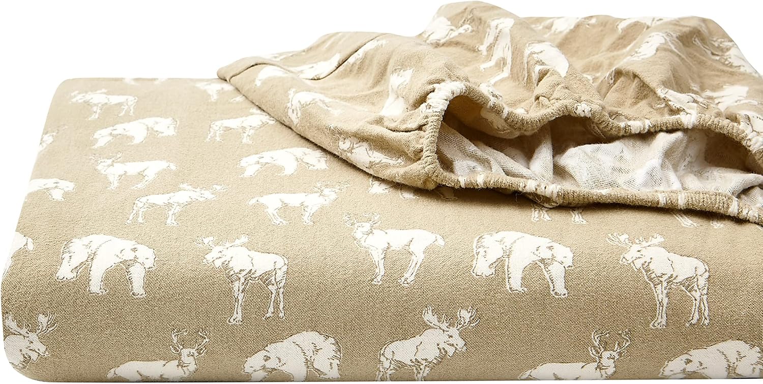 Eddie Bauer - Twin Sheets, Cotton Flannel Bedding Set, Brushed for Extra Softness, Cozy Home Decor (Buckhead Ridge, Twin)