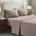 Superior Rome Flannel Cotton Sheet Set, Ultra-Soft Fuzzy Sheets, Modern, Farmhouse Bedding, Basics, Includes; Flat Sheet, Elastic Deep Pocket Fitted Sheet, Pillowcase, Twin, Solid Grey