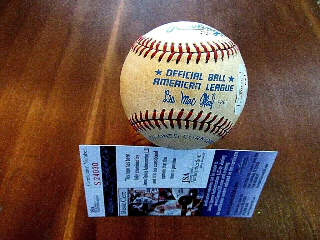Rocky Colavito Indians Yankees Signed Auto Vintage Gu'ed Macphail Baseball Jsa - MLB Game Used Baseballs