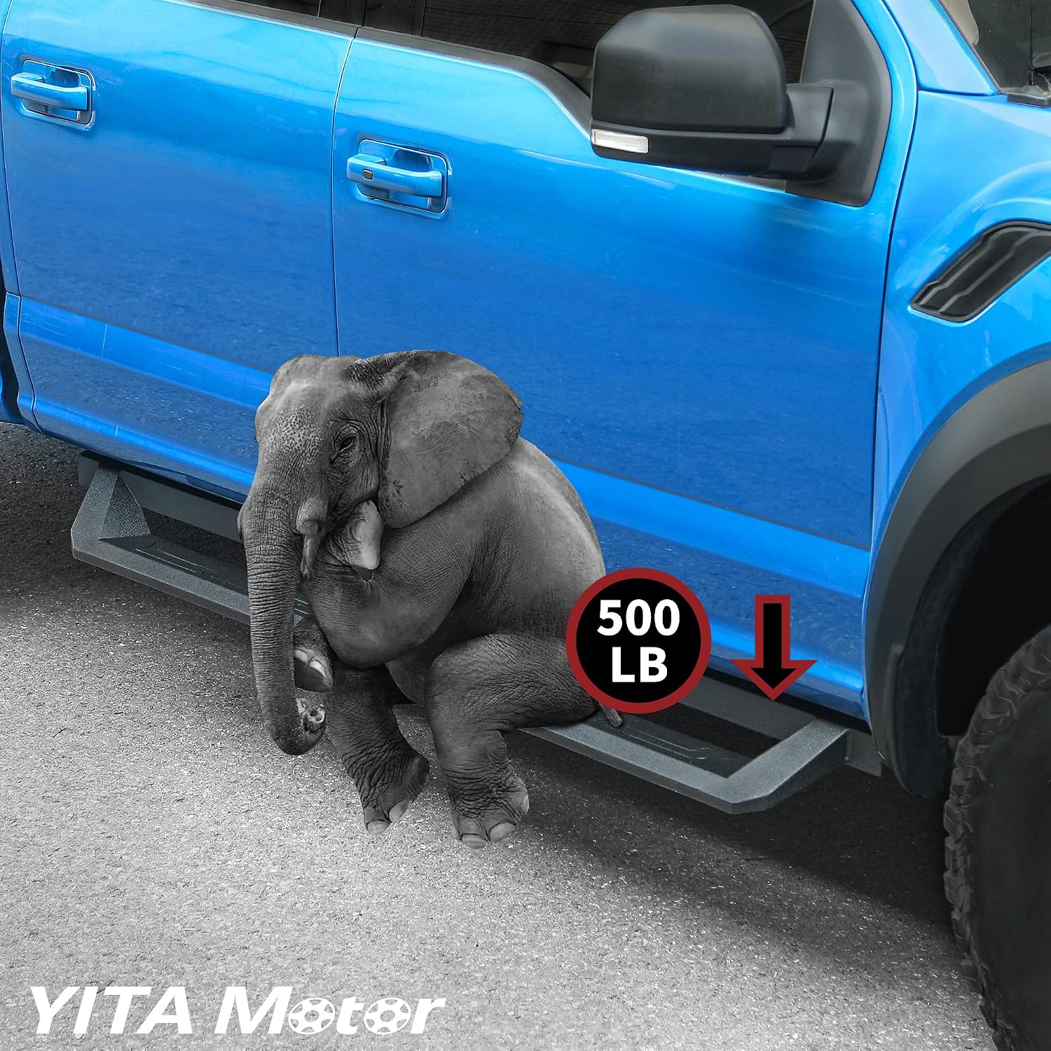 YITAMOTOR Drop Side Steps Compatible with 2019-2026 Chevy Silverado/GMC Sierra 1500, 2020-2026 Silverado/Sierra 2500HD 3500HD Crew Cab, Off-Road Running Boards, Black Powder Coated Nerf Bars