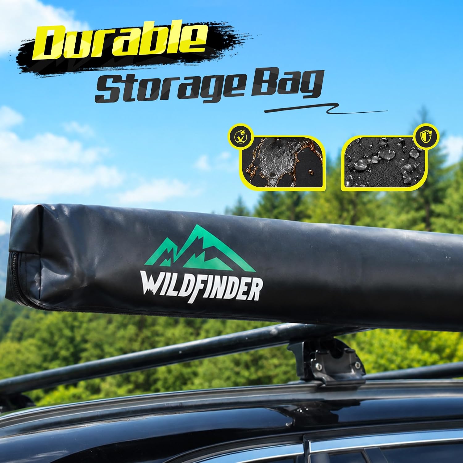 WildFinder Rooftop Tent Hard Shell Roof Top Tent Hardshell Suitable for Jeep SUV Truck Van,Camping Car Roof for 2-3 Person