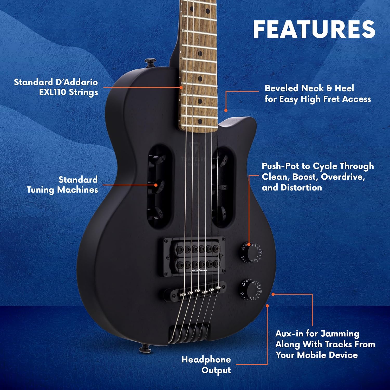 Traveler Guitar EG-1 Blackout - Matte Black