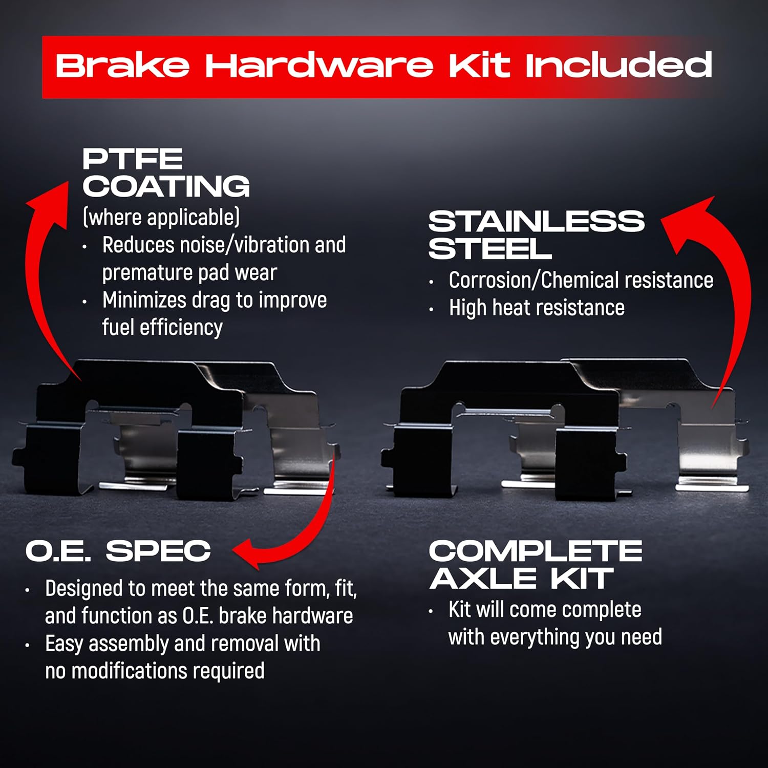 R1 Concepts Front and Rear Brake Kit Fits 2016-2022 Mercedes-Benz Metris| Semi Met Pads, Drilled Slotted Rotors| Hardware, Sensor Wire| 11.8' Front & 11.8' Rear